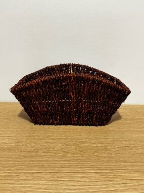 Woven Dark Brown Straw Type Basket